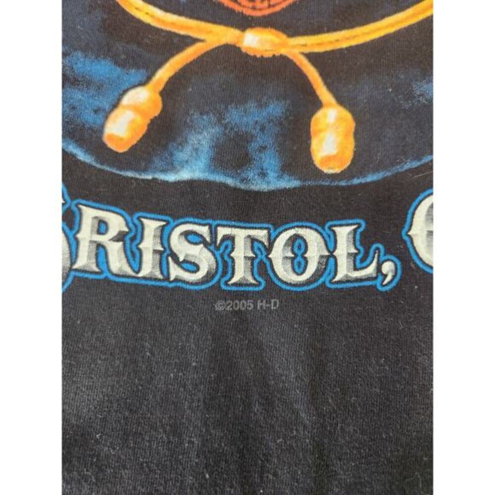 Harley Davidson Yankee Bristol CT Polo Shirt Mens XL Black Orange 2005 - Picture 7 of 7